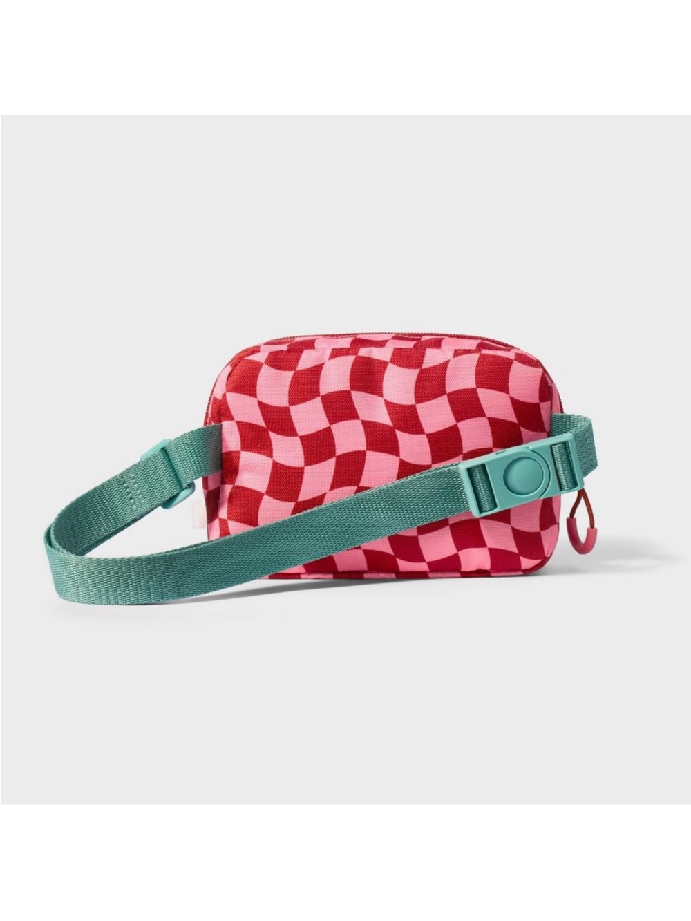 Cat & Jack Pink and Red Checker Kids Belt Bag - Picture 3 of 6